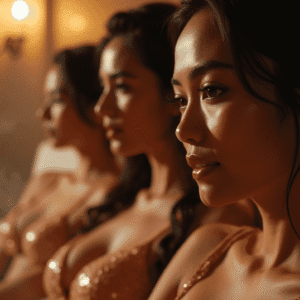 KL Escort Girl Three women sitting in a bathtub, one looking at the camera Malaysia Escort Sex in Kuala Lumpur